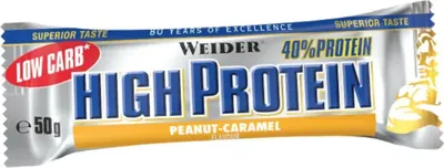 Produktbild von Weider 40% High Protein Bar (24x50g) Peanut-Caramel - Riegel - Protein-Riegel