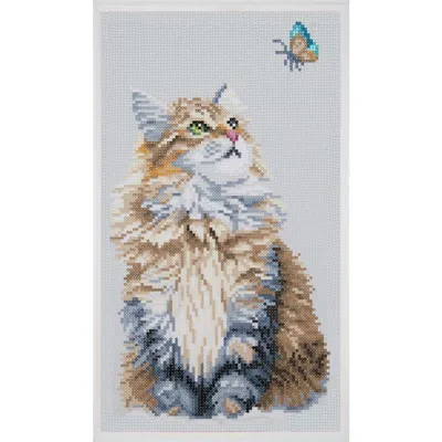Produktbild von Auslaufmodell Lanarte Diamond Painting Packung Katze (21 x 39 cm)
