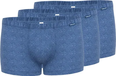 Produktbild von Ammann 3er Pack Jeans Single Retro Short / Pant Klassischer Schnitt, Strapazierfähig und elastisch, Dezente Ringel-Optik