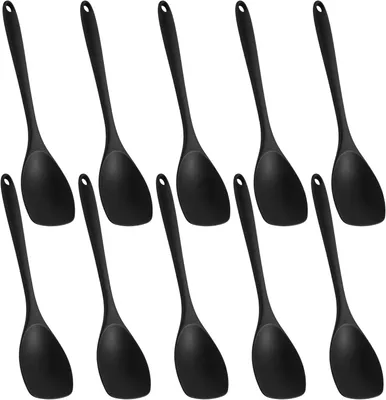 Produktbild von Kochlöffel Silikon lang 27,5 cm, 10 Stück, hitzebeständig, für die Küche