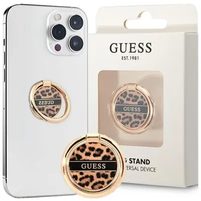 Produktbild von Guess Ringständer GURSHCLOW braun/brauner Leopard Handyhülle