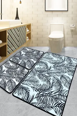 Obrázok produktu pre Mijolnir, Frond, súprava podložiek do vane (3-dielna), viacfarebná, 100% POLYESTER, 40 x 60 cm