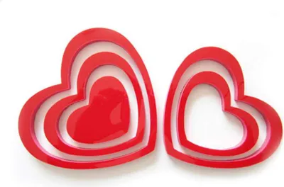 Produktbild von Oblique Unique 3D Herzen 5er Set Wandtattoo Dekoration 3D Deko - rot