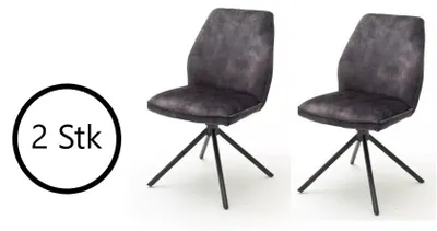 Produktbild von Polsterstuhl >OTTAWA< (2er Set) in Anthrazit - 52x89x64 (BxHxT)