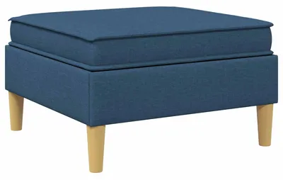 Image de Pouf avec Rangement Bleu Tissu