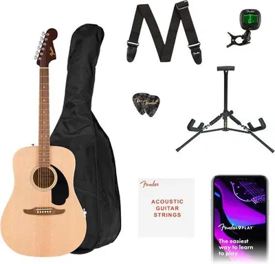 Produktbild von Famanu Akustikgitarre Set - Western Gitarre - Komplettes Paket - Natur