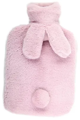Immagine prodotto di Borsa dell'acqua calda Coniglio - Copertura in peluche - 2 litri - Rosa - Sollievo dal dolore