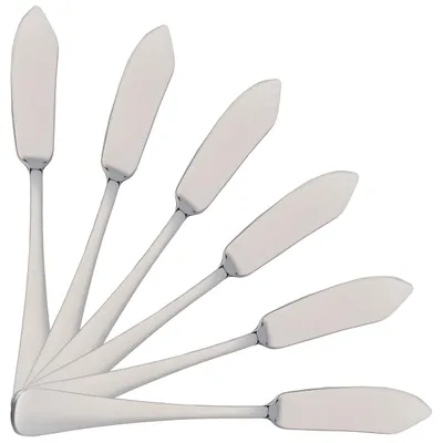 6 Fischmesser 21 cm, hochglanzpoliert, Edelstahl 18/0
