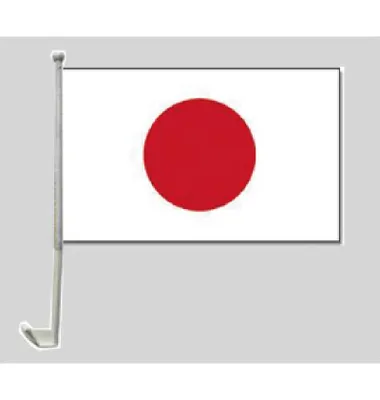 Produktbild von Autofahne Japan 40 x 30 cm mit Kunststoff-Fahnenstock für Seitenscheibe