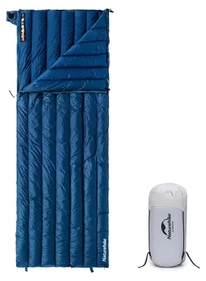 Productafbeelding van Donzen slaapzak, lichtgewicht, compact ontwerp, blauw