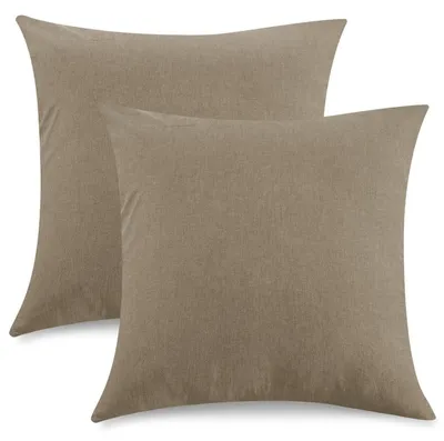 Produktbild von Kissenbezüge 80x80 cm Doppelte Musselin Baumwolle 2er Set Beige