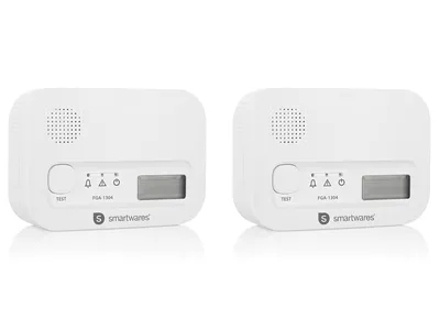 Produktbild von Smartwares FGA-13042 Kohlenmonoxid-Alarm - 10 Jahre Lebensdauer - 2er-Pack FGA-1304