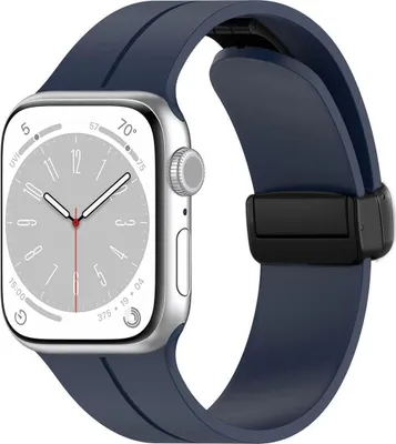 Produktbild von Armband für Apple Watch 38/40/41/42 mm, Bizon Strap Watch Silicone L, Dunkelblau