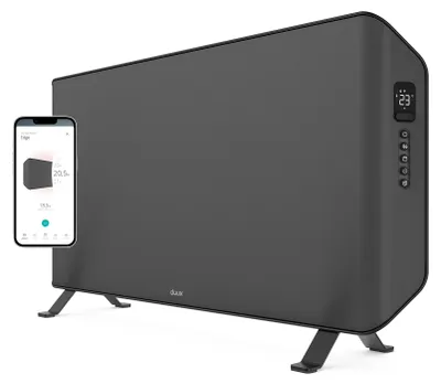 Produktbild von Duux Edge Konvektorheizung 2000W Grau - Elektroheizung - Innovativer Konvektor mit Zeitplänen - Hocheffizientes Heizgerät für Räume bis zu 30m² - Konvektor Badezimmer