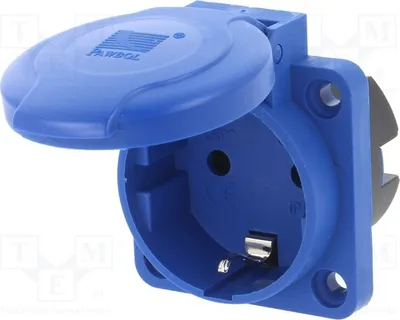 Produktbild von 1x Steckverbinder: zur AC-Stromversorgung 2P PE Buchse  250VAC D.3153S Ein-Phasen-