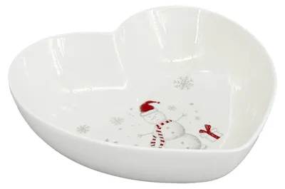 Produktbild von Herzschale Koleda 18,5cm, weiß/rot/grau