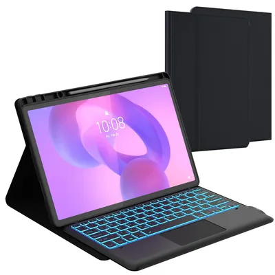 Immagine prodotto di Tastiere per tablet da 12,7 pollici, con illuminazione a 7 colori e touchpad rimovibile