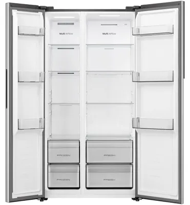 Produktbild von homeX Side by Side Kühlschrank, Kühl-Gefrier-Kombination, No Frost - 544 Liter, Multi Airflow, leise 37 dB, CFBSN5441C-S
