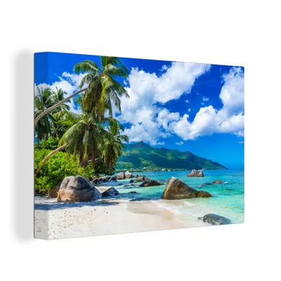 Produktbild von OneMillionCanvasses® - Leinwandbilder - 150x100 cm, Strand - Meer - Tropisch, Wandbilder Kunstdruck Wanddekoration