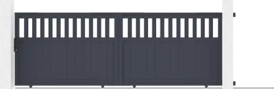 Produktbild von Schiebetor aus aluminium 4m SANTIS H.140cm grau