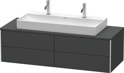 Produktbild von Waschtischunterbau XSQUARE 400x1400x548mm graphit matt graphit matt