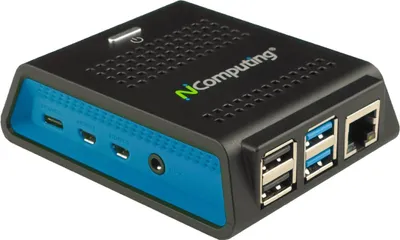 Zdjęcie produktu dla nComputing RX420(RDP), 1,5 GHz, Broadcom, 2 GB, Flash, MicroSD (TransFlash), 16 GB