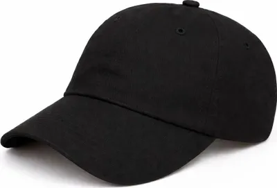 Produktbild von 6-Panel-Cap – 100 % Baumwolle – Verstellbar mit Schiebeverschluss – Weiche, dünne Baseballkappe – Uni – Schwarz