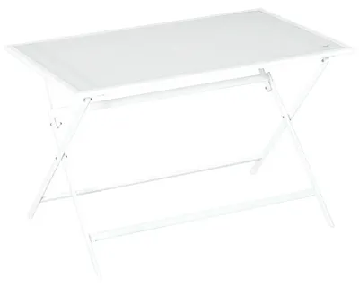 Produktbild von Klapptisch - Gartentisch - Balkontisch - Terrassentisch - Faltbarer Tisch - Mit Sonnenschirmhalterung - Mit Glasplatte