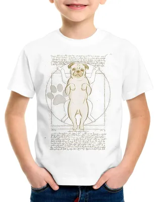 Produktbild von style3 Vitruvianischer Mops Kinder T-Shirt hund vinci