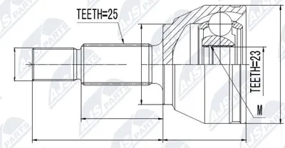Produktbild von NTY Gelenksatz Antriebswelle Vorne Links Vorne Rechts für FORD Fiesta Mk6 Schrägheck (JA8, JR8) NPZ-FR-043