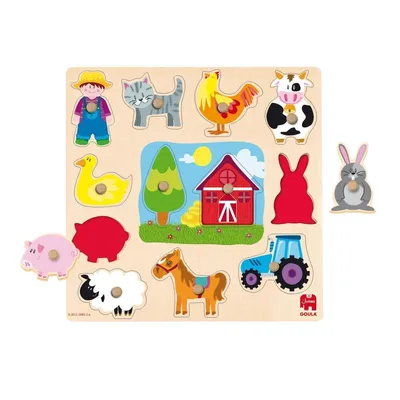 Immagine prodotto di Puzzle in legno per bambini Diset (12 pezzi)