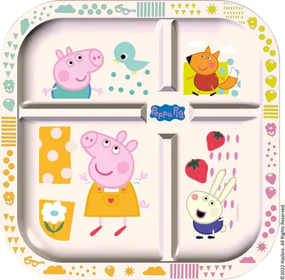 Produktbild von KOZIOL Esslernteller + Würfel Easy Eater Peppa Pig