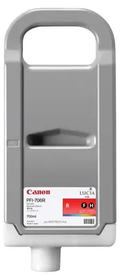 Obrázok produktu pre Canon PFI-706 R, Vysoký (XL) výnos, Červená, Atrament na pigmentovej báze, 1 kusov