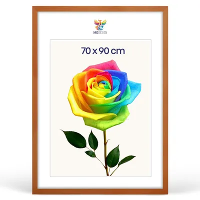 Produktbild von MG Design Bilderrahmen Lackiert 70x90 cm - Posterrahmen Echtholz mit Acrylglas, verstärkte Wandaufhängung, hoch/quer