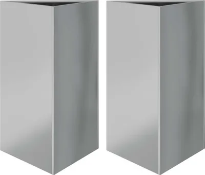 Produktbild von vidaXL Pflanzkübel 2 Stk. Dreieckig 50x43x75 cm Verzinkter Stahl