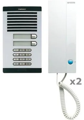 Produktbild von Fermax 2FAM.HAUS SET ALU-SILBER M.COD (F36040)