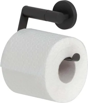 Produktbild von Tiger Tiger Noon - Toilettenpapierhalter ohne Klappe - Toilettenpapierhalter - Kein Bohren mit TigerFix (separat erhältlich) - Schwarz