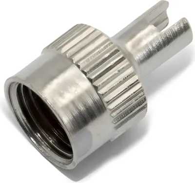 Produktbild von Ventilkappe, Dichtring, Metall, VG8-Gewinde m. Schlüsselansatz, Geriffelter Rand