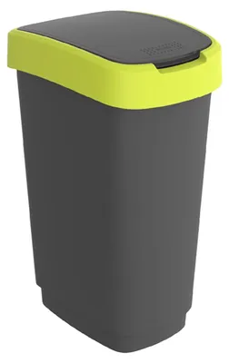 Produktbild von Rotho Abfalleimer 50 L Twist - Swingeimer 40,1 x 29,8 x 60,2 cm - Mülleimer Kunststoff - Müllbehälter - Abfallsammler Schwing- oder Klapp-Funktion