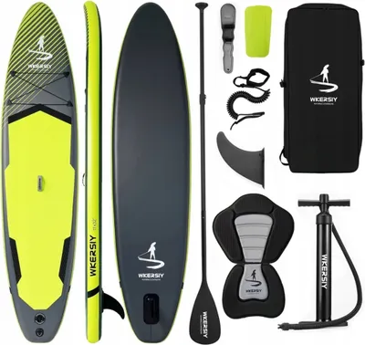 Produktbild von Aufblasbares SUP-Board 340 cm mit EVA-Sitz, Paddel, Pumpe und Reparaturset