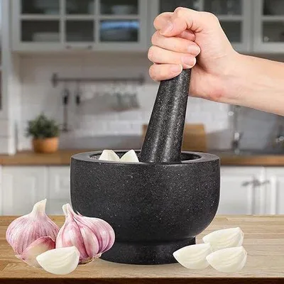 Produktbild von Famanu Mörser und Stößel - Granit, stabil und vielseitig