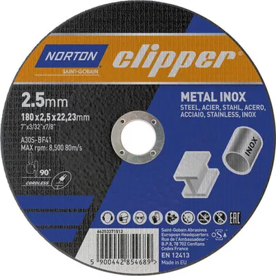 Immagine prodotto di Disco da taglio D180x2,5 mm Tipo 41 Metal-Inox Foro 22,23 mm