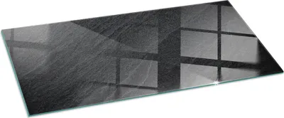 Produktbild von Glasbodenplatte für 125x50 cm – Kaminofen – Kaminplatte Glas – Schutzglas – Funkenschutzplatte –Glasbodenplatte Feuerfeste – Hitzeschutzplatte – Bodenschutz aus Glas – Natürliche Steinstruktur