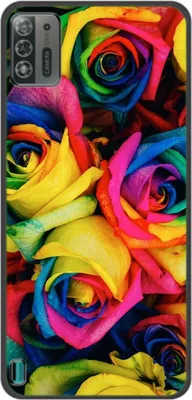 Produktbild von König Design Hülle kompatibel mit ZTE Blade A52 Lite Kunststoff Soft Handyhülle - Handy Case Bunte Rosen