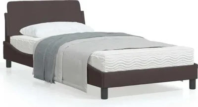 Immagine prodotto di Maison Exclusive - Struttura letto "Dover", marrone scuro, 100x200 cm, rivestita in tessuto