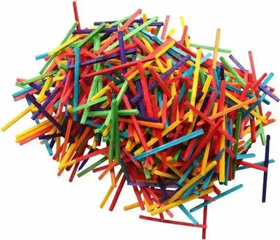 Obrázek produktu pro Řemeslné tyčinky 500 kusů barevných, ve formátu zápalek