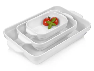 Produktbild von SÄNGER Auflaufformen aus Porzellan weiß 3 teilig