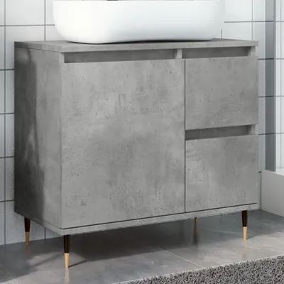 Produktbild von ZMH Badschrank Betongrau 65x33x60 cm Holzwerkstoff