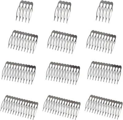 Productafbeelding van Kammen, metaal, 5-14 tanden, 12 stuks, voor kapsels