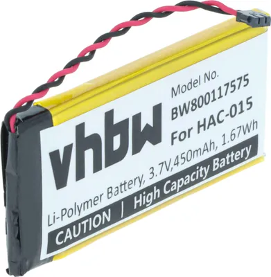 Produktbild von vhbw Akku Ersatz für Nintendo HAC-BPJPA-C0, HAC-006 für Gamepad Controller (450 mAh, 3,7 V, Li-Polymer)